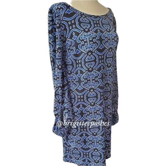 Laundry By Shelli Segal Blue/Black Dress Size 2 - Picture 3 of 8